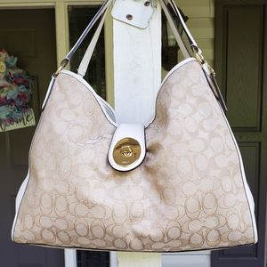 Coach Carlyle Signature Chalk Khaki